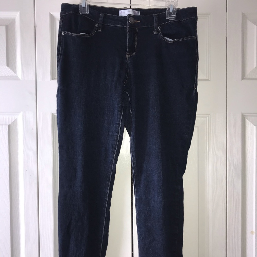 Dark blue jeans